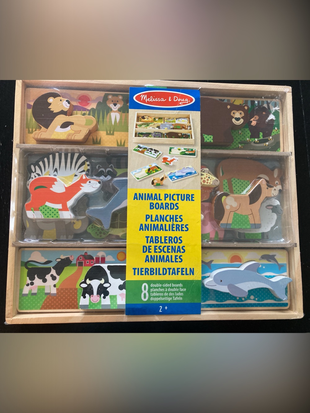 Melissa & Doug Animal Picture Boards - Colorful Farm & Wildlife Puzzle Set